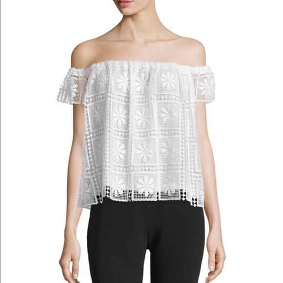 Elizabeth and James Tops - Elizabeth & James Piper Lace Off the Shoulder Top